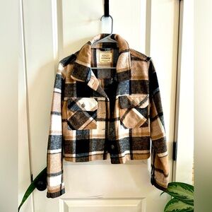 Ashley By 26 International Plaid Trucker Jacket
